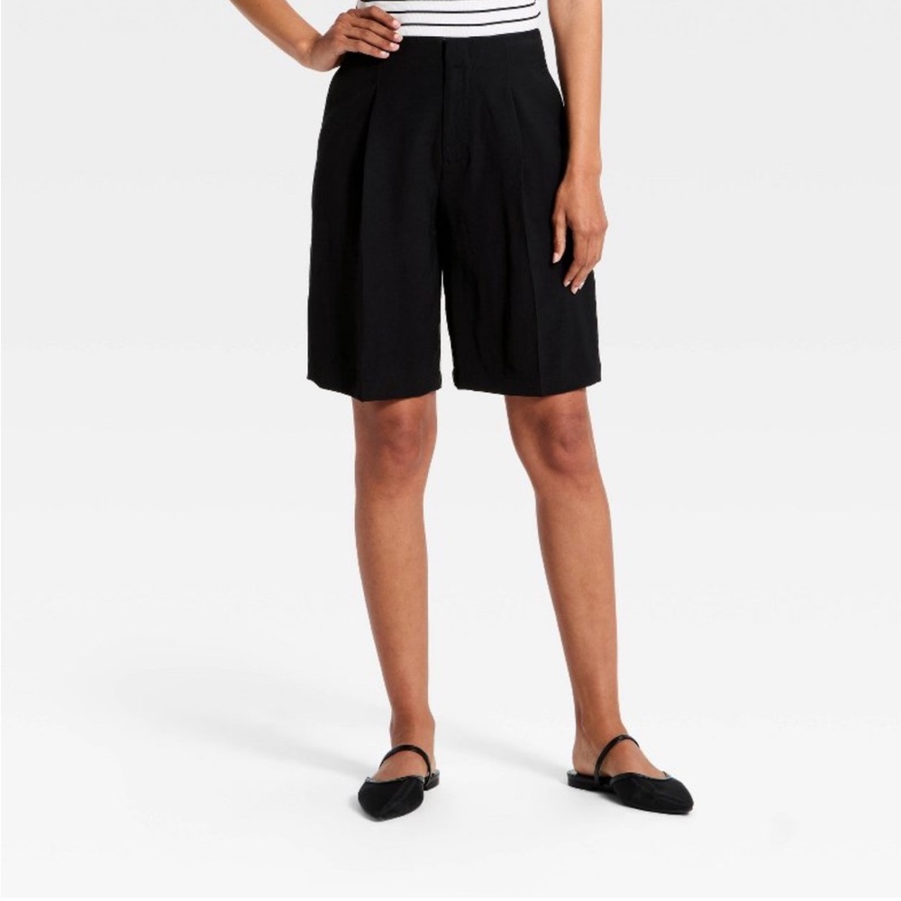 Women's Bermuda Trouser Shorts - Black